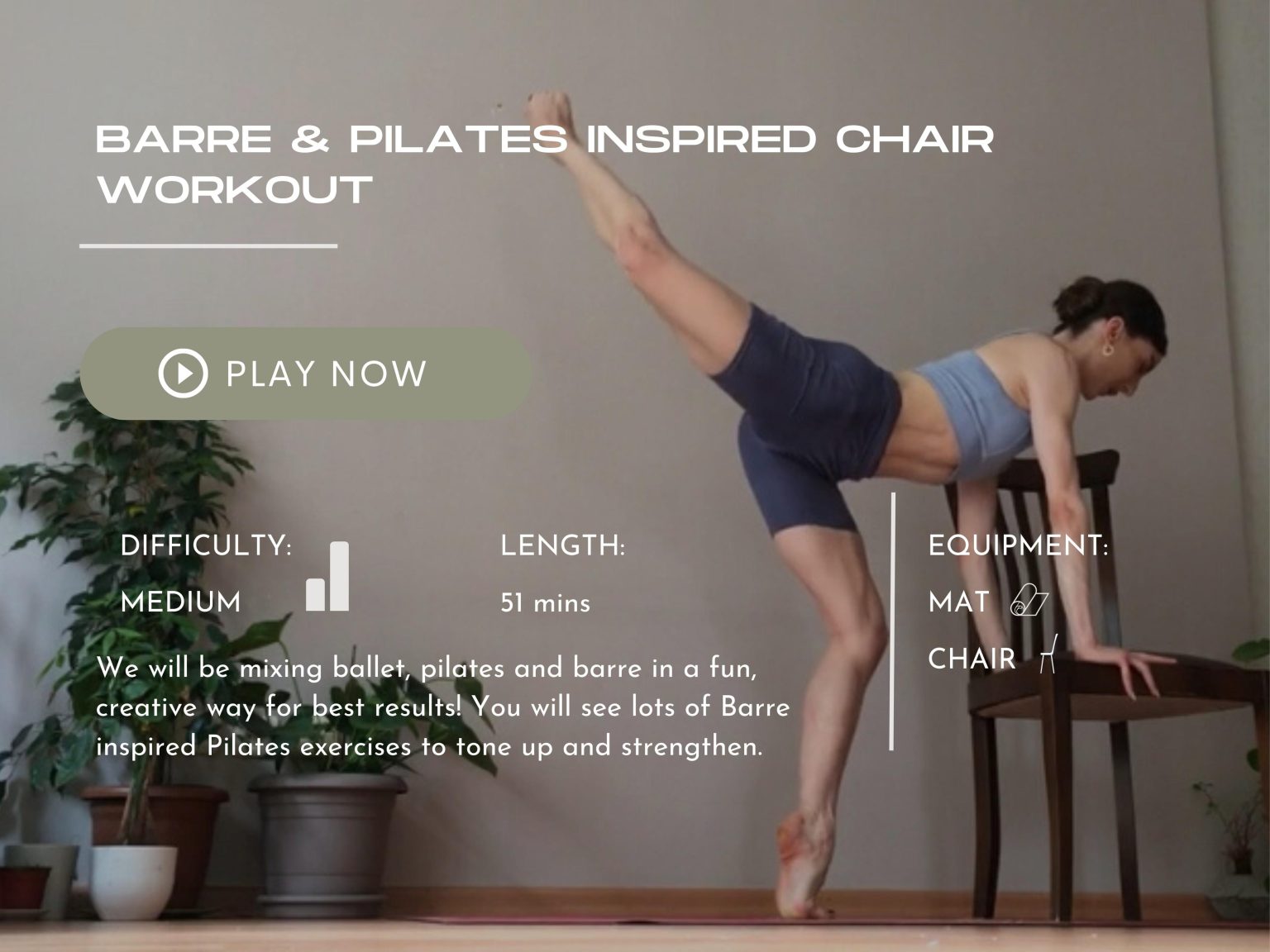 Barre & Pilates Inspired Chair Workout Bodhicore