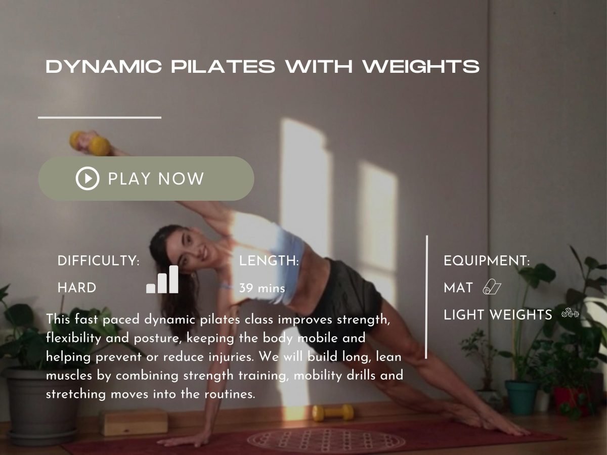 Dynamic Pilates with Weights Bodhicore