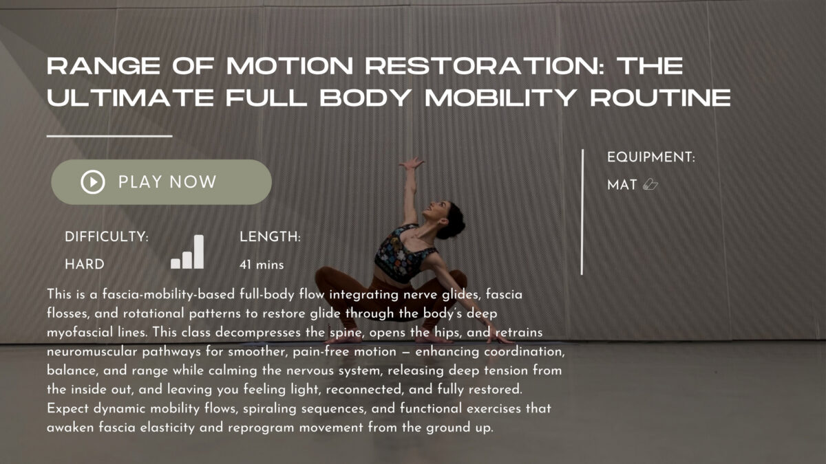 Range of Motion Restoration: The Ultimate Full Body Mobility Routine ...